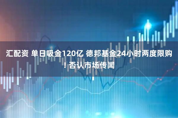 汇配资 单日吸金120亿 德邦基金24小时两度限购! 否认市场传闻